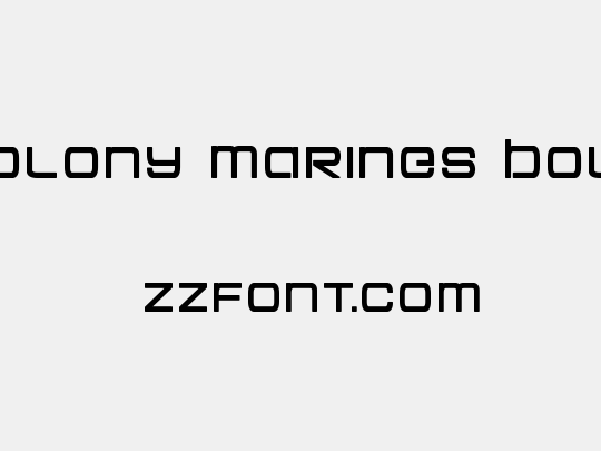 Colony Marines Bold