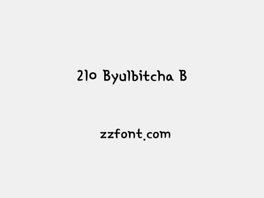 210 Byulbitcha B