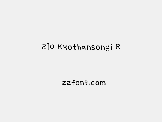 210 Kkothansongi R