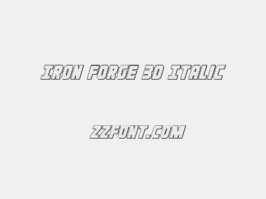Iron Forge 3D Italic