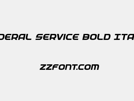 Federal Service Bold Italic