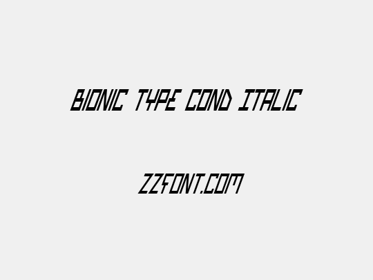Bionic Type Cond Italic