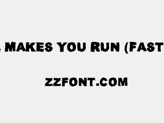 Oil Makes You Run (Faster)