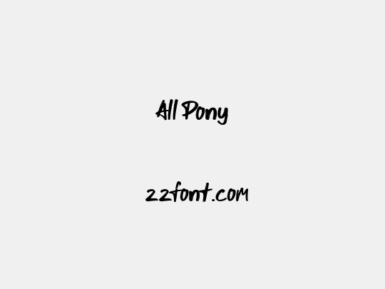 All Pony