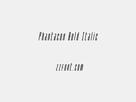 Phantacon Bold Italic