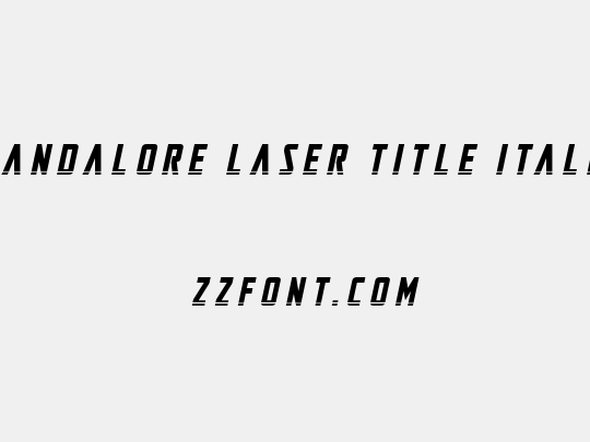 Mandalore Laser Title Italic