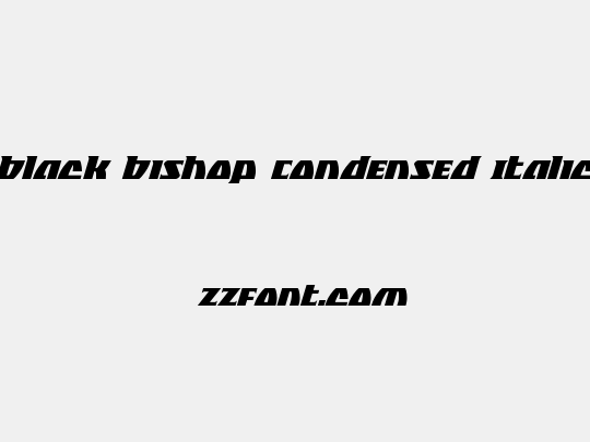 Black Bishop Condensed Italic