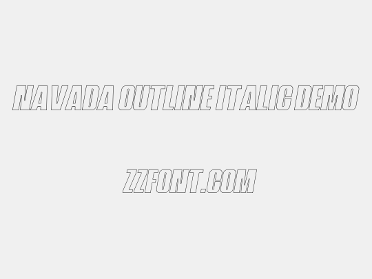 Navada Outline Italic Demo