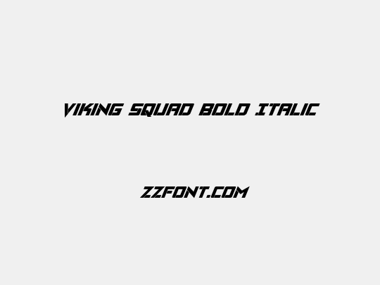 Viking Squad Bold Italic