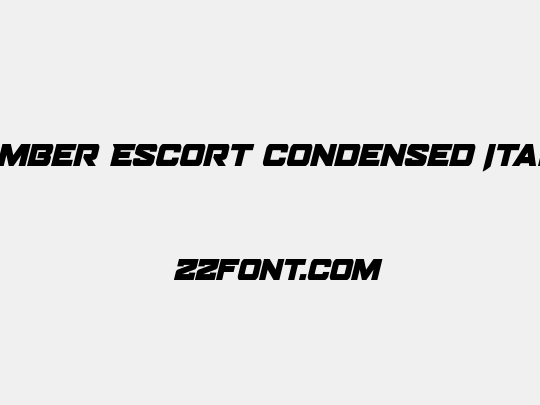 Bomber Escort Condensed Italic