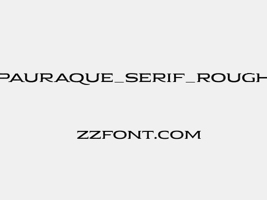 Pauraque_Serif_Rough