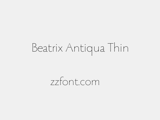 Beatrix Antiqua Thin