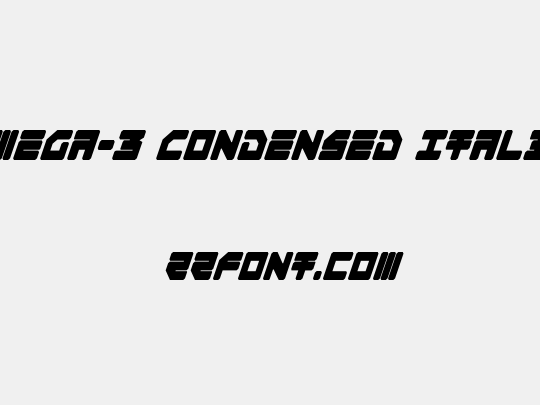 Omega-3 Condensed Italic