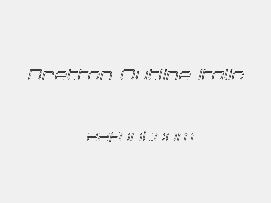 Bretton Outline Italic