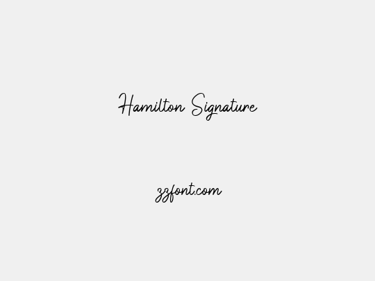 Hamilton Signature