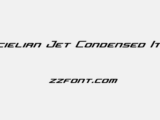 Concielian Jet Condensed Italic