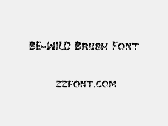 BE-WILD Brush Font
