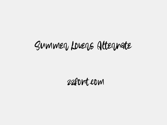 Summer Lovers Alternate