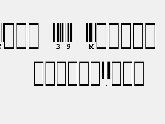 CIA Code 39 Medium Text