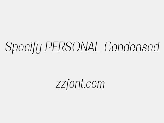Specify PERSONAL Condensed