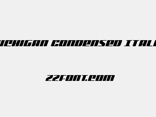 Michigan Condensed Italic