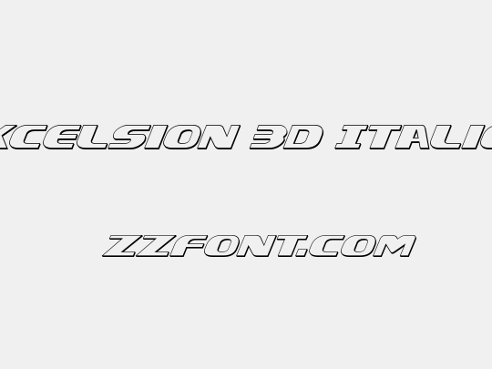 Xcelsion 3D Italic