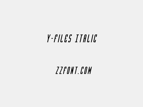 Y-Files Italic