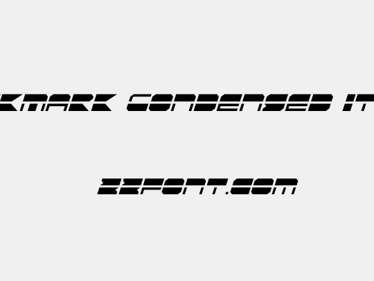 QuickMark Condensed Italic