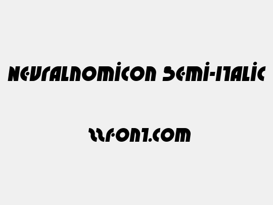 Neuralnomicon Semi-Italic