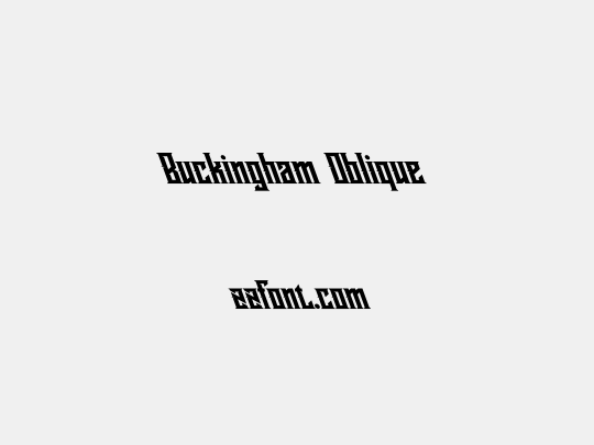 Buckingham Oblique
