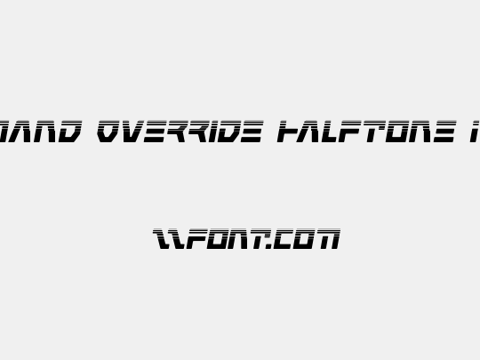 Command Override Halftone Italic