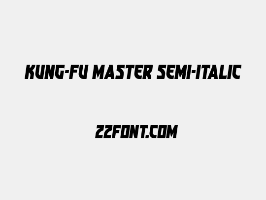 Kung-Fu Master Semi-Italic