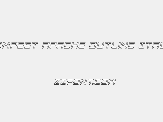 Tempest Apache Outline Italic