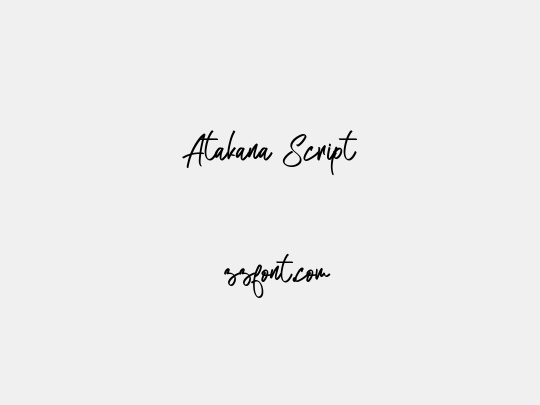 Atakana Script