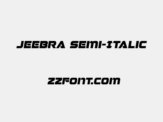 Jeebra Semi-Italic