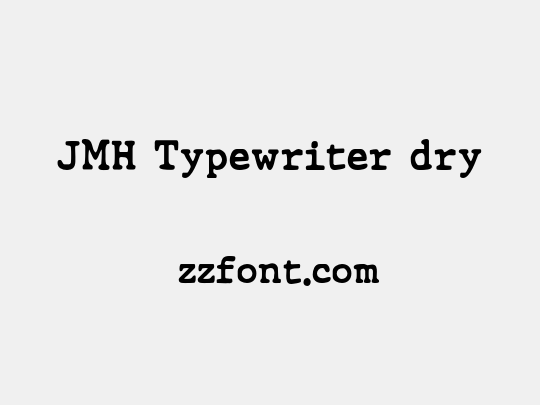 JMH Typewriter dry
