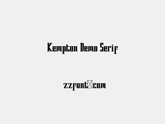 Kempton Demo Serif