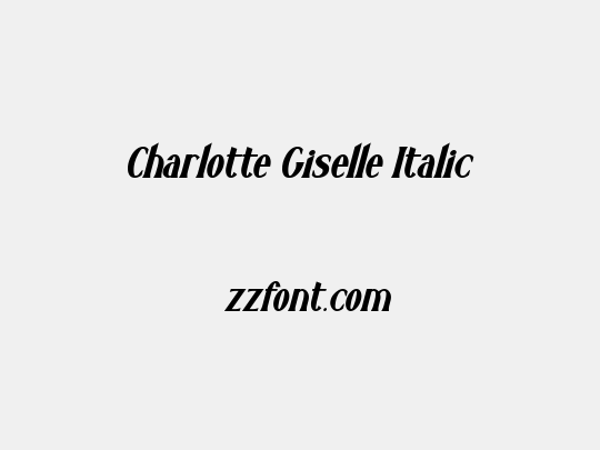 Charlotte Giselle Italic