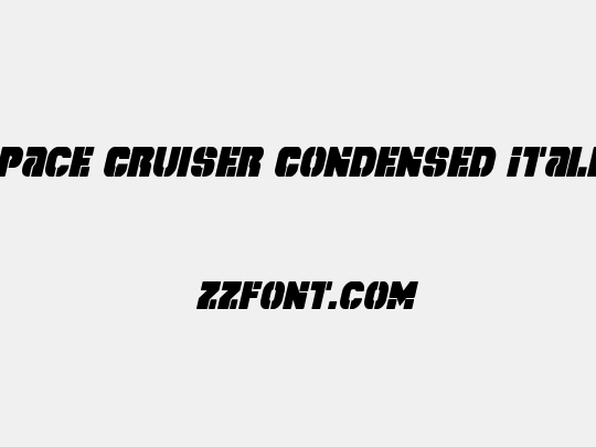 Space Cruiser Condensed Italic