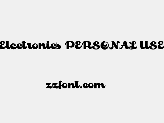 Electronics PERSONAL USE