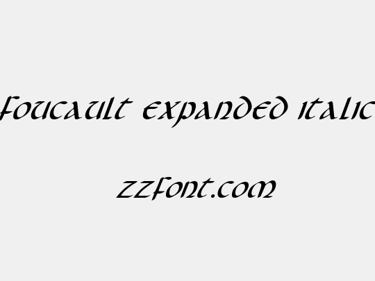 Foucault Expanded Italic