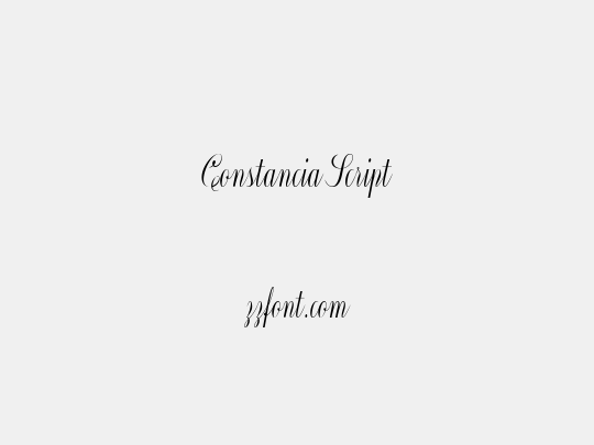 Constancia Script