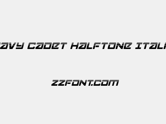 Navy Cadet Halftone Italic