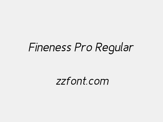 Fineness Pro Regular