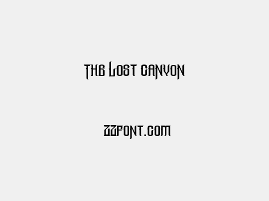 The Lost Canyon