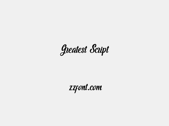 Greatest Script