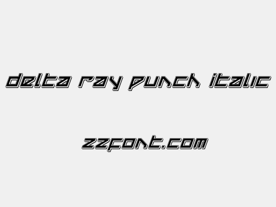 Delta Ray Punch Italic