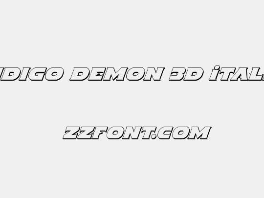 Indigo Demon 3D Italic