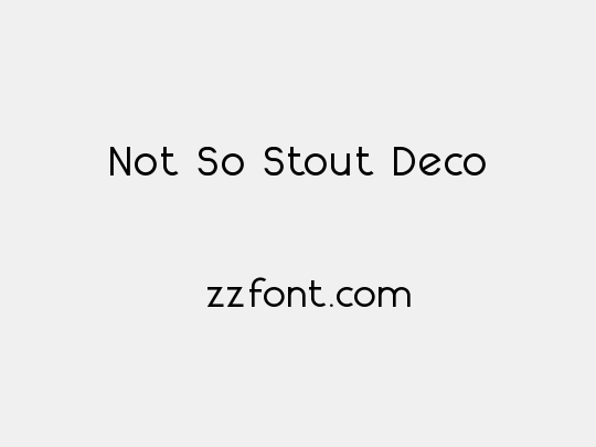 Not So Stout Deco