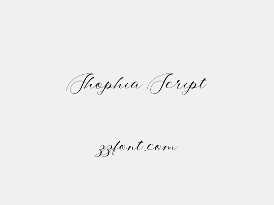 Shophia Script
